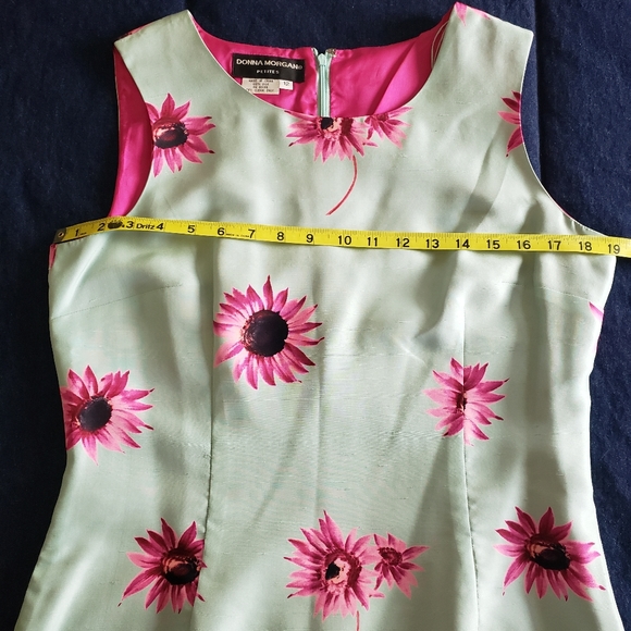 Palest Turquoise Silk Sheath Dress w/ Cardigan - Picture 7 of 11